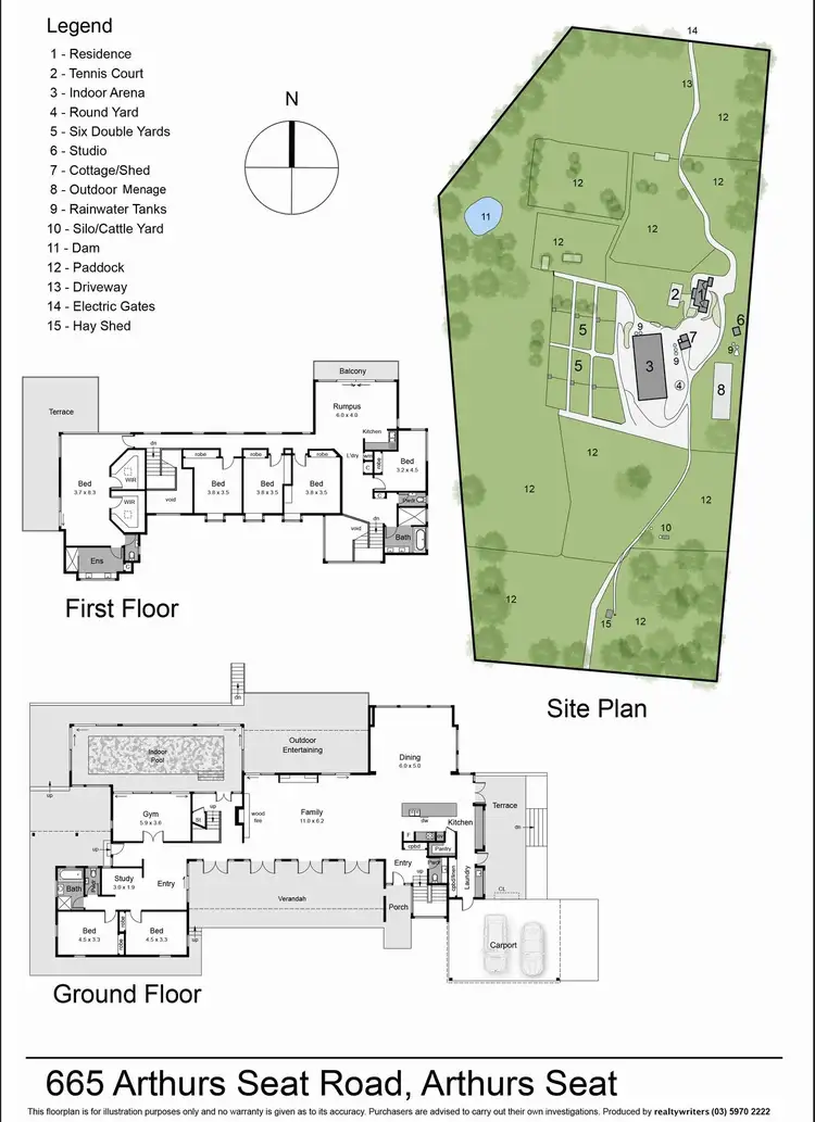 Floorplan of Homely rural property listing, 665 Arthurs Seat Road, Arthurs Seat VIC 3936