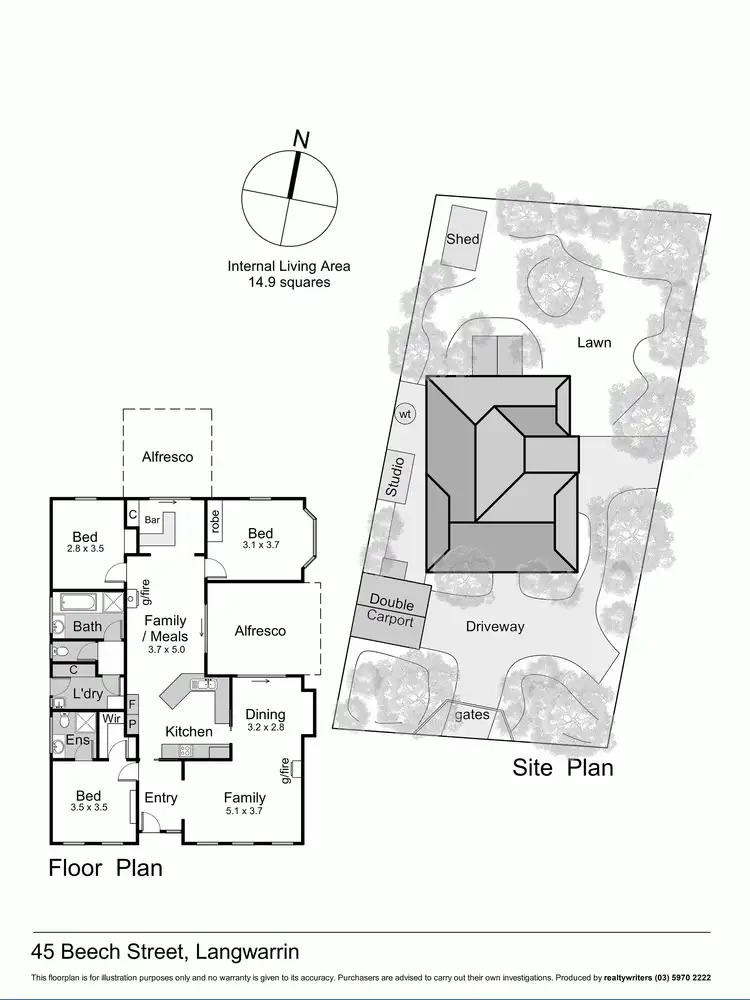 Floorplan of Homely house listing, 45 Beech Street, Langwarrin VIC 3910