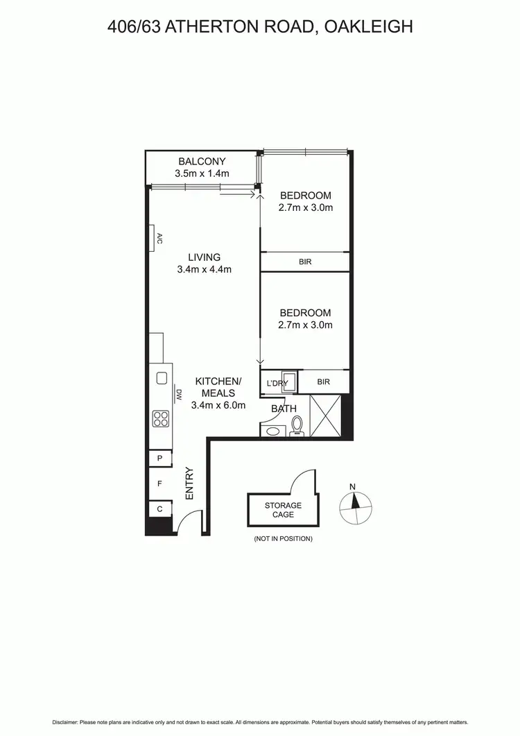Floorplan of Homely apartment listing, 206/63 Atherton Road, Oakleigh VIC 3166