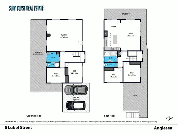 Floorplan of Homely house listing, 6 LUBEL Street, Anglesea VIC 3230