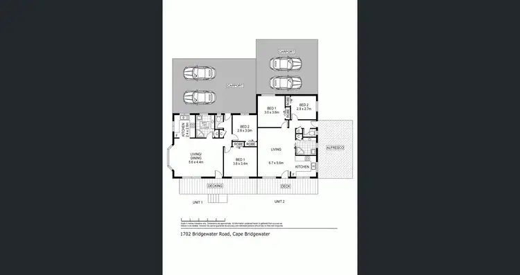 Floorplan of Homely semi-detached listing, 1702 BRIDGEWATER Road, Cape Bridgewater VIC 3305