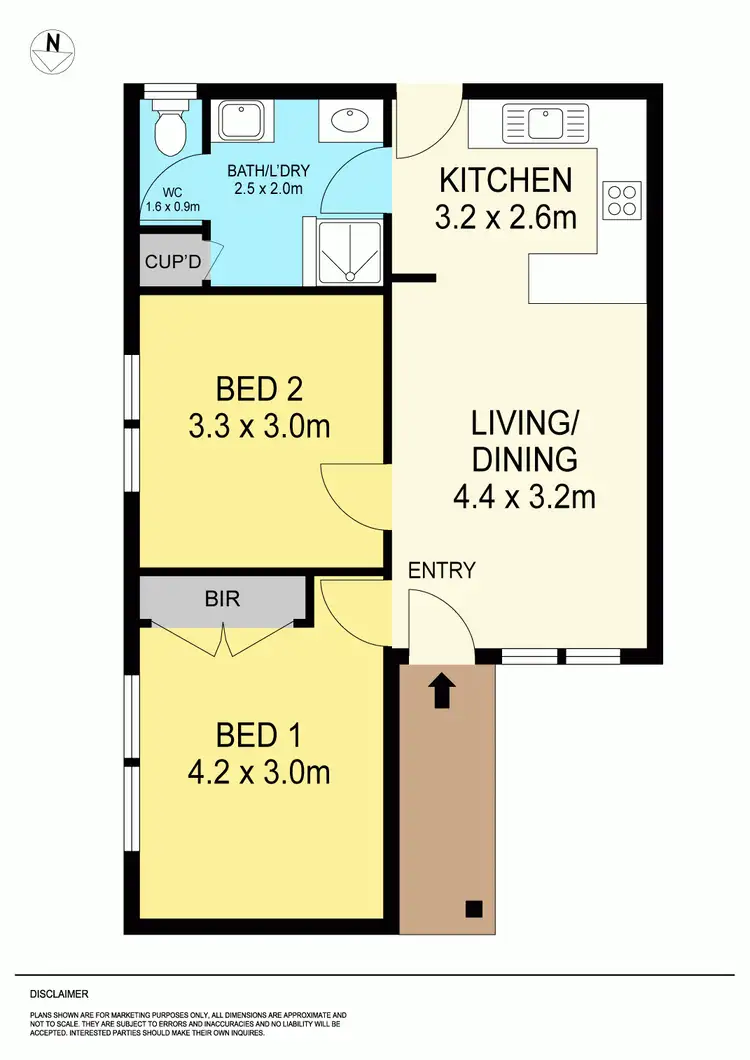 Floorplan of Homely unit listing, 1/106 Larter Street, Golden Point VIC 3350