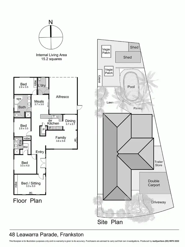 Floorplan of Homely house listing, 48 Leawarra Parade, Frankston VIC 3199