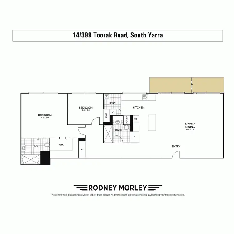 Floorplan of Homely apartment listing, 14/399 Toorak Road, South Yarra VIC 3141