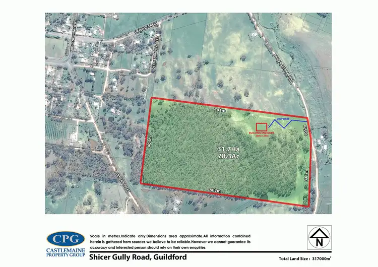 Floorplan of Homely land listing, CA 42a Shicer Gully Road, Guildford VIC 3451