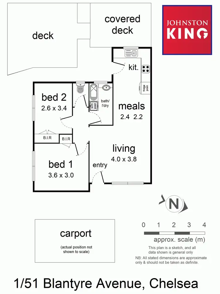 Floorplan of Homely unit listing, 1/51 Blantyre Avenue, Chelsea VIC 3196