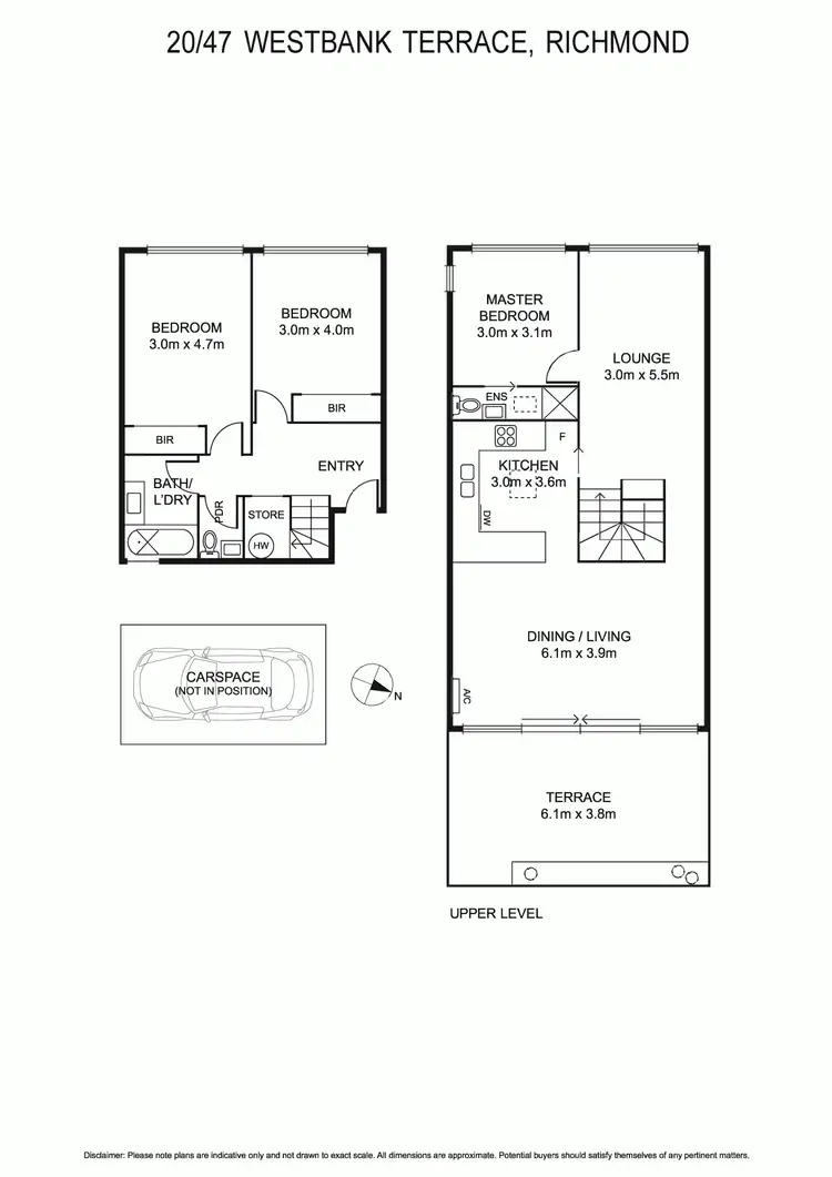 Floorplan of Homely apartment listing, 20/47 Westbank Terrace, Richmond VIC 3121