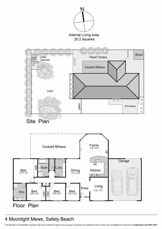 Floorplan of Homely house listing, 4 Moonlight Mews, Safety Beach VIC 3936