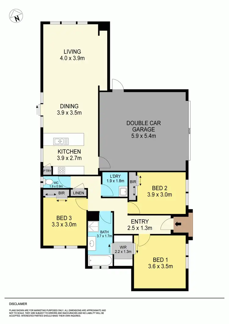 Floorplan of Homely townhouse listing, 2/47 Pauls Crescent, Wendouree VIC 3355