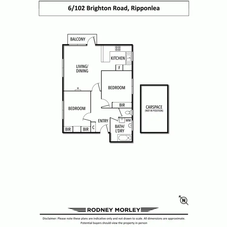 Floorplan of Homely apartment listing, 6/102 Brighton Road, Ripponlea VIC 3185