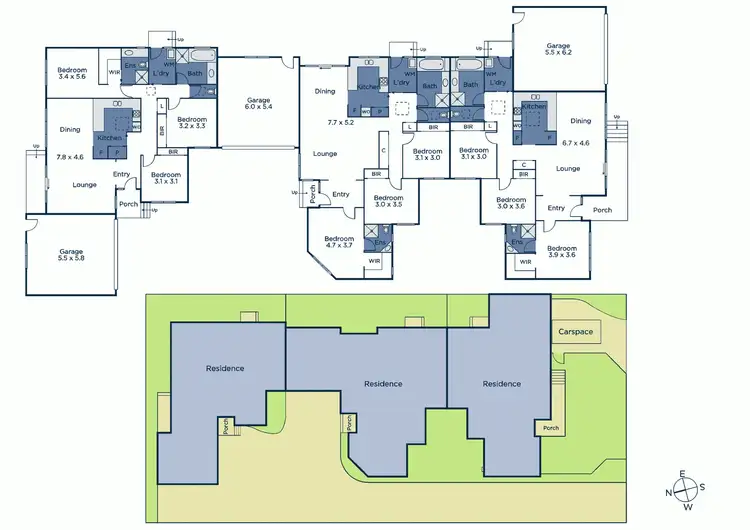 Floorplan of Homely house listing, 1,2 & 3/74 Medway Street, Box Hill North VIC 3129