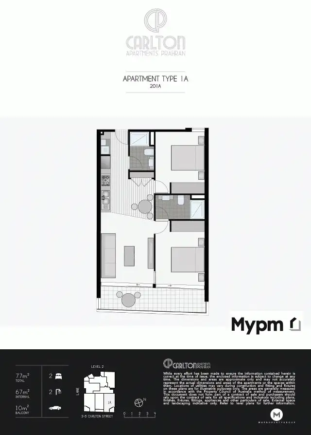 Floorplan of Homely apartment listing, 201/5-7 Carlton Street, Prahran VIC 3181