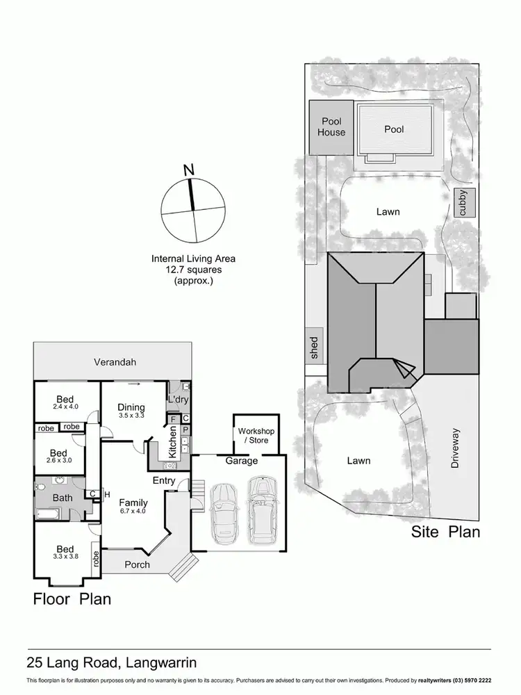 Floorplan of Homely house listing, 25 Lang Road, Langwarrin VIC 3910