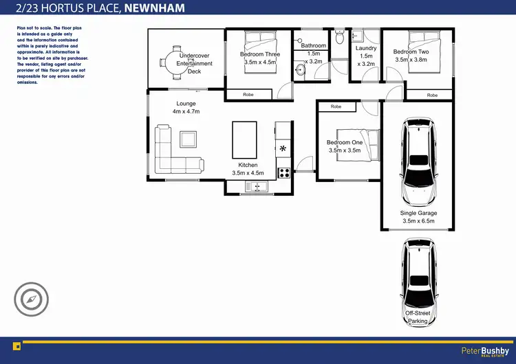 Floorplan of Homely unit listing, 2/23 Hortus Place, Newnham TAS 7248