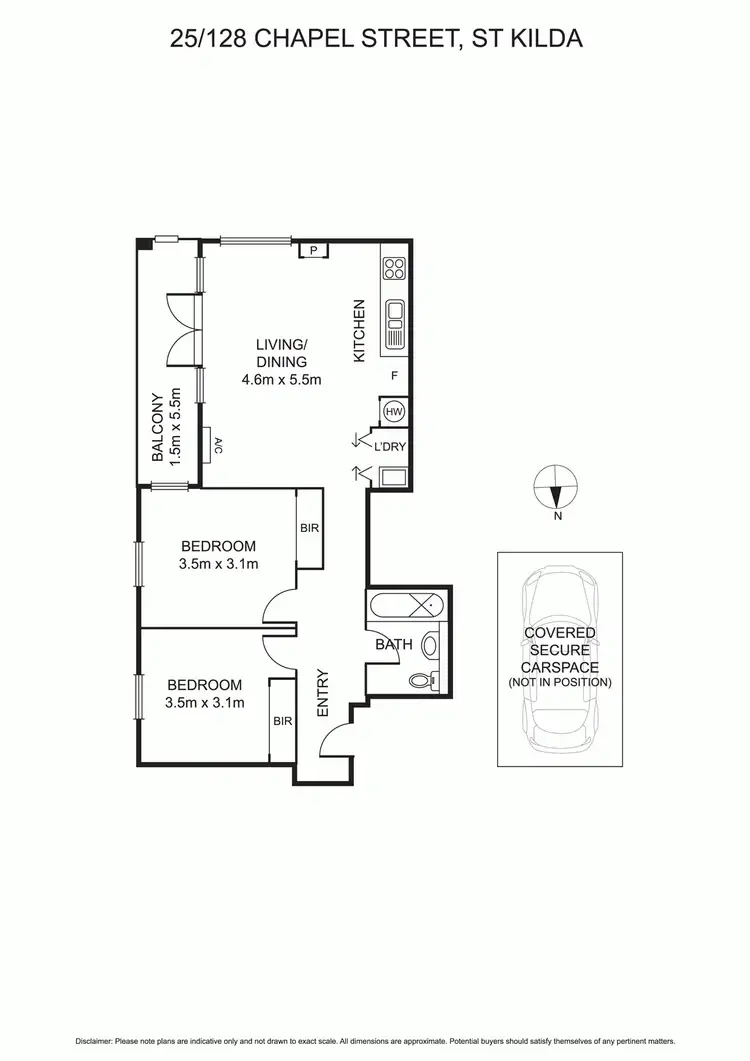 Floorplan of Homely apartment listing, 25/128 Chapel Street, St Kilda VIC 3182