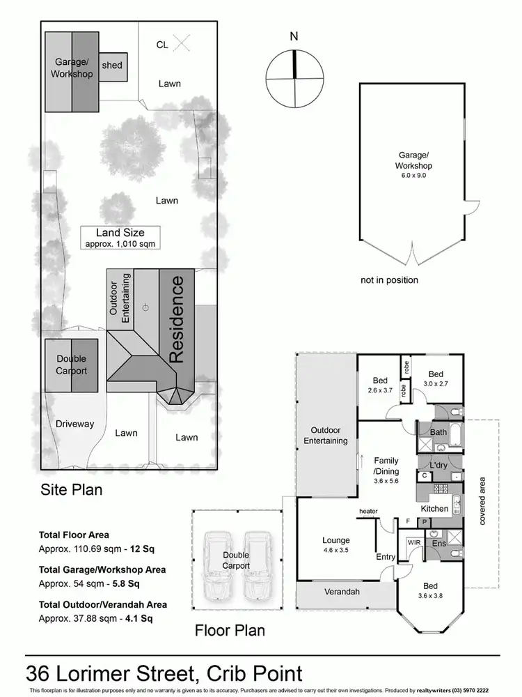 Floorplan of Homely house listing, 36 Lorimer Street, Crib Point VIC 3919