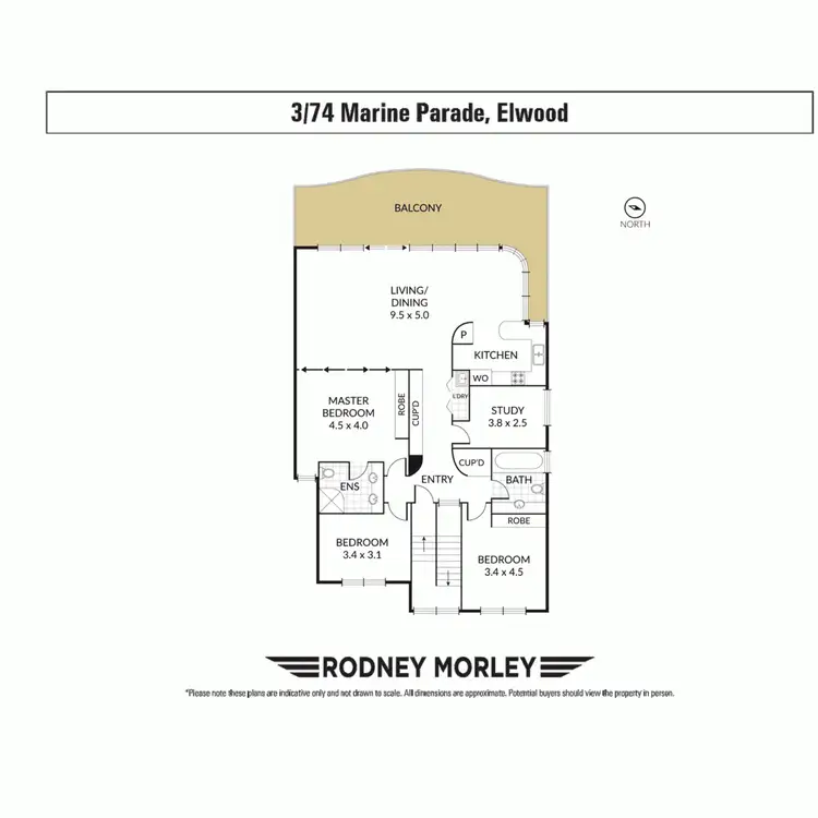 Floorplan of Homely apartment listing, 3/74 Marine Parade, Elwood VIC 3184