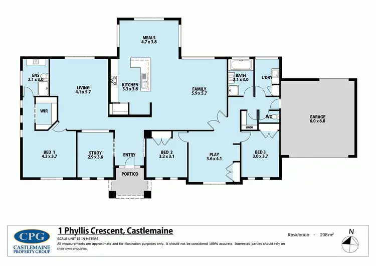 Floorplan of Homely house listing, 1 Phyllis Crescent, Mckenzie Hill VIC 3451