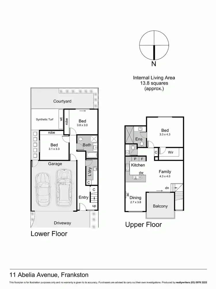 Floorplan of Homely townhouse listing, 11 Abelia Avenue, Frankston VIC 3199
