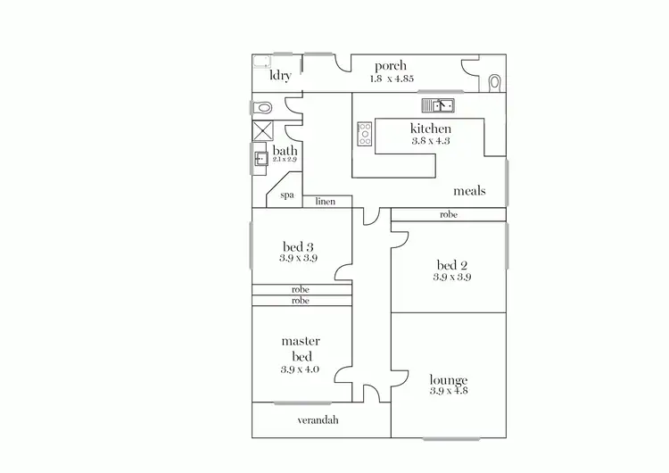 Floorplan of Homely house listing, 3 Young Street, Golden Point VIC 3350