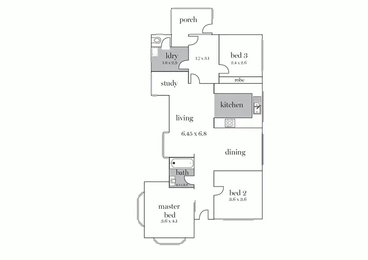 Floorplan of Homely house listing, 433 GLADSTONE Street, Golden Point VIC 3350