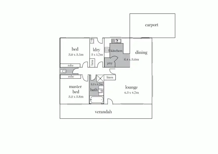 Floorplan of Homely house listing, 301A Simpson Street, Buninyong VIC 3357