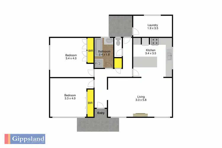 Floorplan of Homely townhouse listing, 1/40 King Street, Maffra VIC 3860