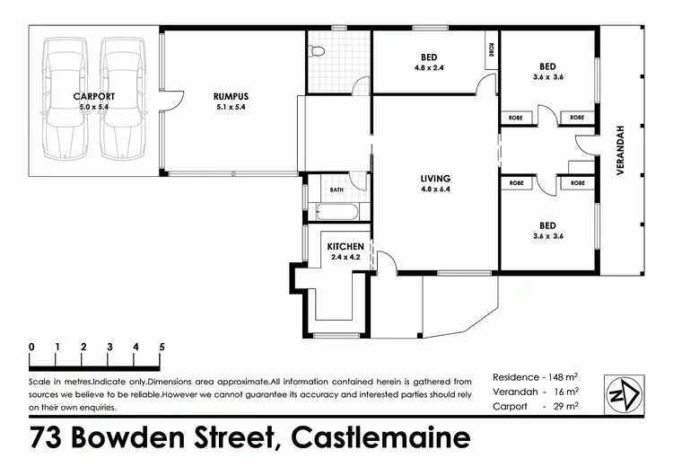 Floorplan of Homely house listing, 73 Bowden Street, Castlemaine VIC 3450
