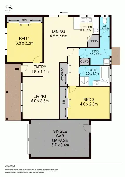 Floorplan of Homely townhouse listing, 19 Hamlet Street, Wendouree VIC 3355