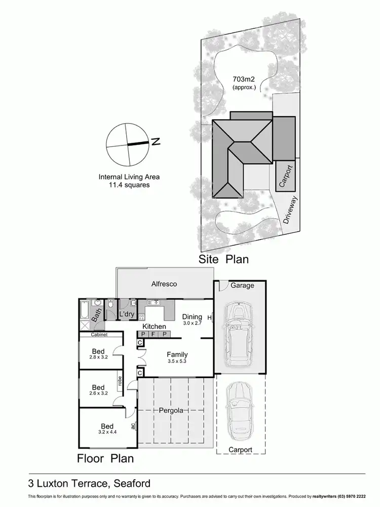 Floorplan of Homely house listing, 3 Luxton Terrace, Seaford VIC 3198
