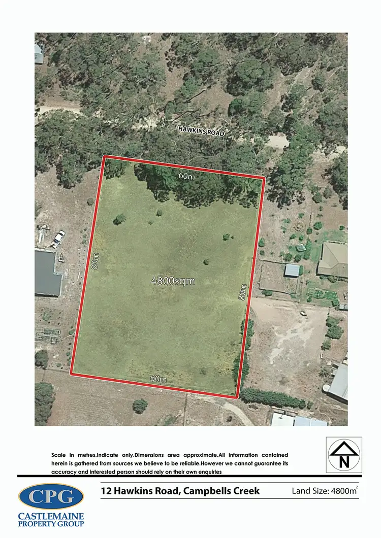Floorplan of Homely land listing, 12 Hawkins Road, Campbells Creek VIC 3451