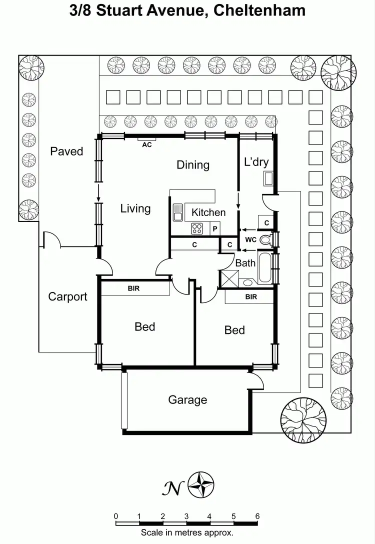Floorplan of Homely unit listing, 3/8 Stuart Avenue, Cheltenham VIC 3192