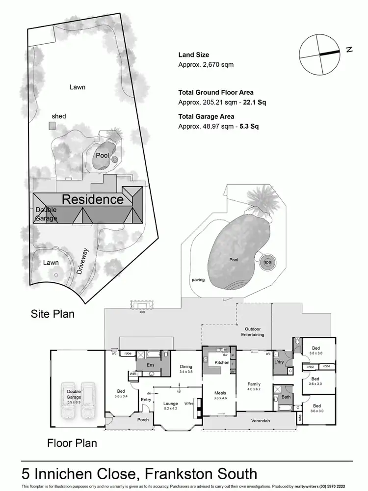 Floorplan of Homely house listing, 5 Innichen Close, Frankston South VIC 3199