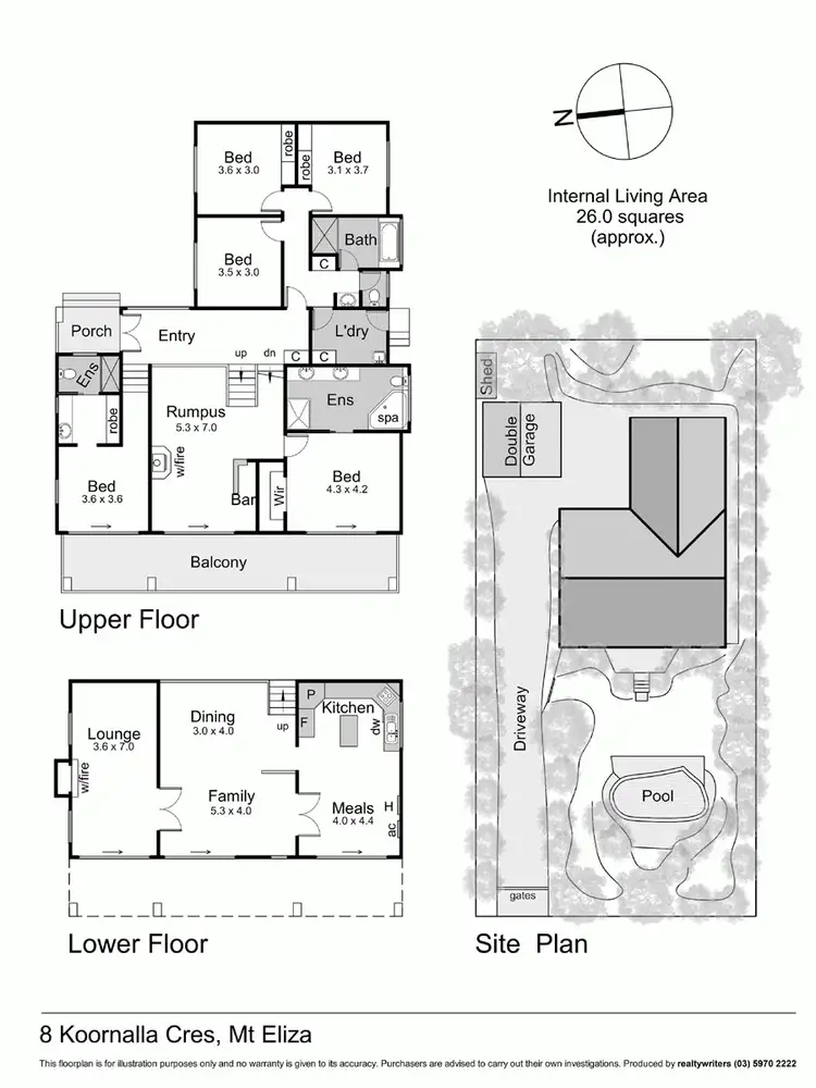 Floorplan of Homely house listing, 8 Koornalla Crescent, Mount Eliza VIC 3930