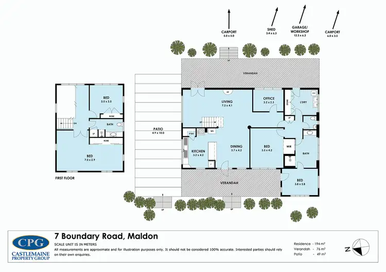 Floorplan of Homely house listing, 7 Boundary Road, Maldon VIC 3463