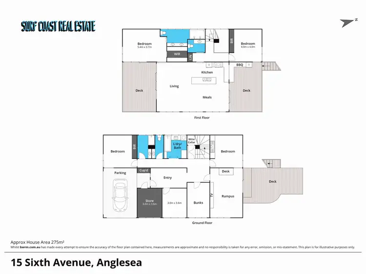 Floorplan of Homely house listing, 15 SIXTH Avenue, Anglesea VIC 3230