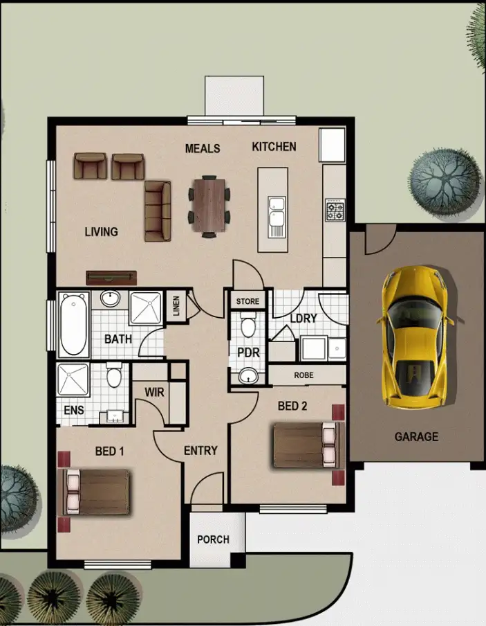 Floorplan of Homely townhouse listing, 3/209 Tinworth Avenue, Mount Clear VIC 3350