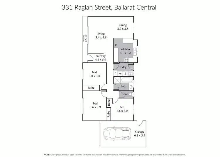 Floorplan of Homely house listing, 331 Raglan Street South, Ballarat Central VIC 3350