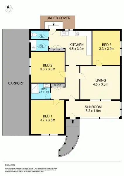 Floorplan of Homely house listing, 7 Verdon Street, Sebastopol VIC 3356