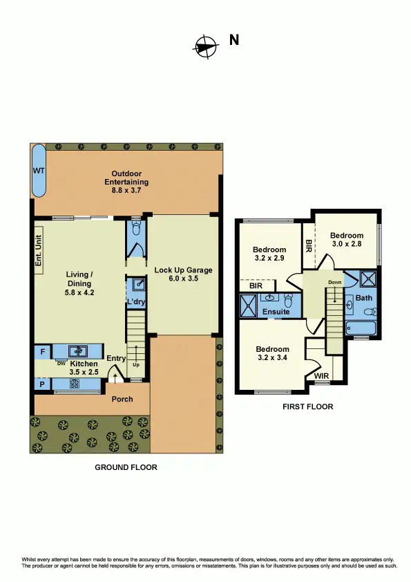 Floorplan of Homely townhouse listing, 3 Fittis Street, Newport VIC 3015