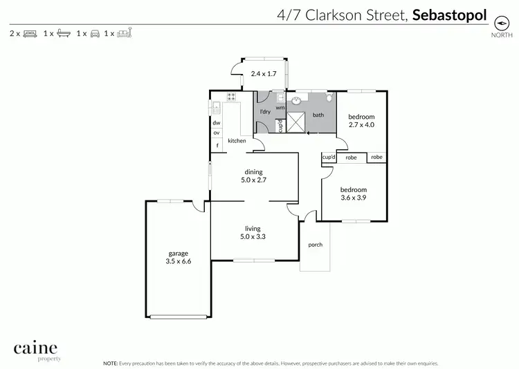 Floorplan of Homely unit listing, 4/7 Clarkson Street, Sebastopol VIC 3356