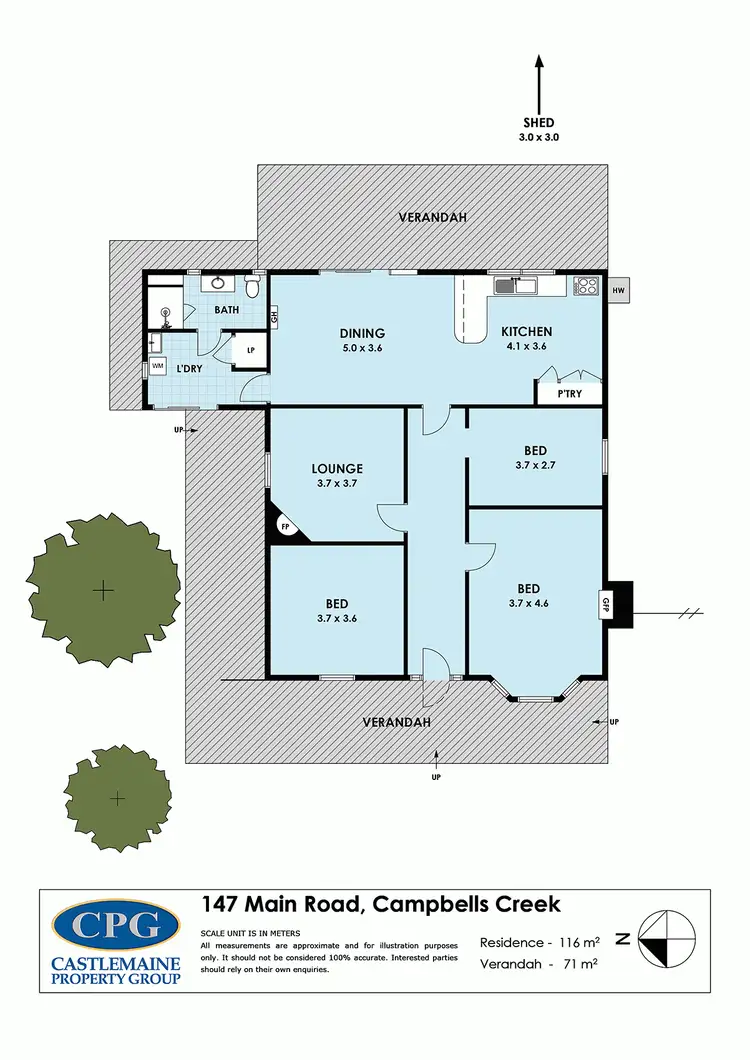 Floorplan of Homely house listing, 147 Main Road, Campbells Creek VIC 3451