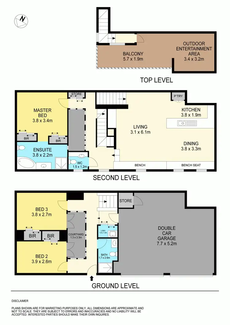 Floorplan of Homely townhouse listing, 3a Errard Street South, Ballarat Central VIC 3350