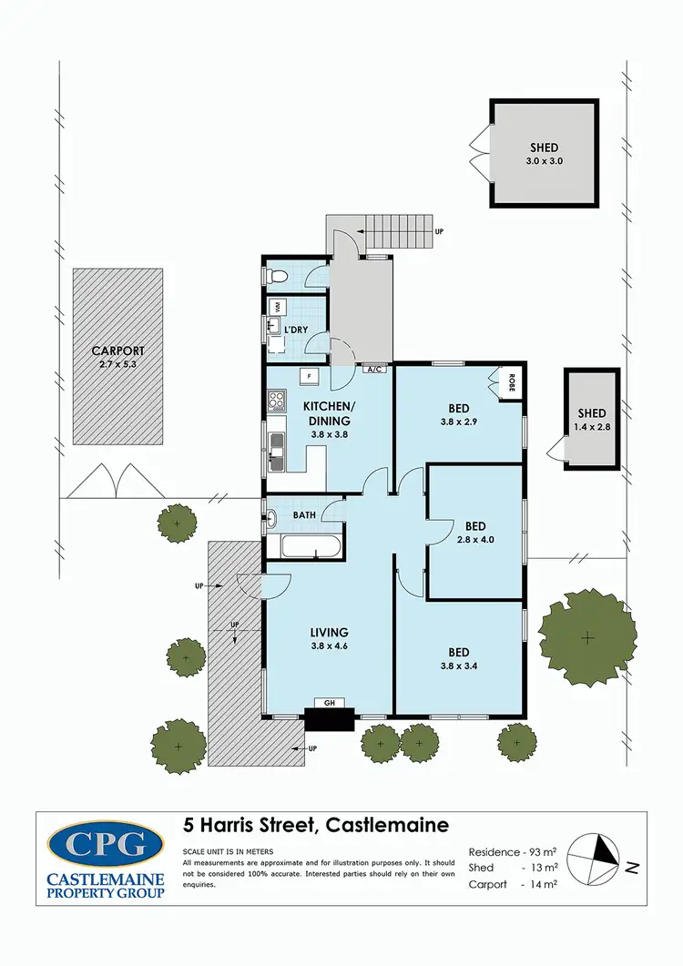 Floorplan of Homely house listing, 5 Harris Street, Castlemaine VIC 3450