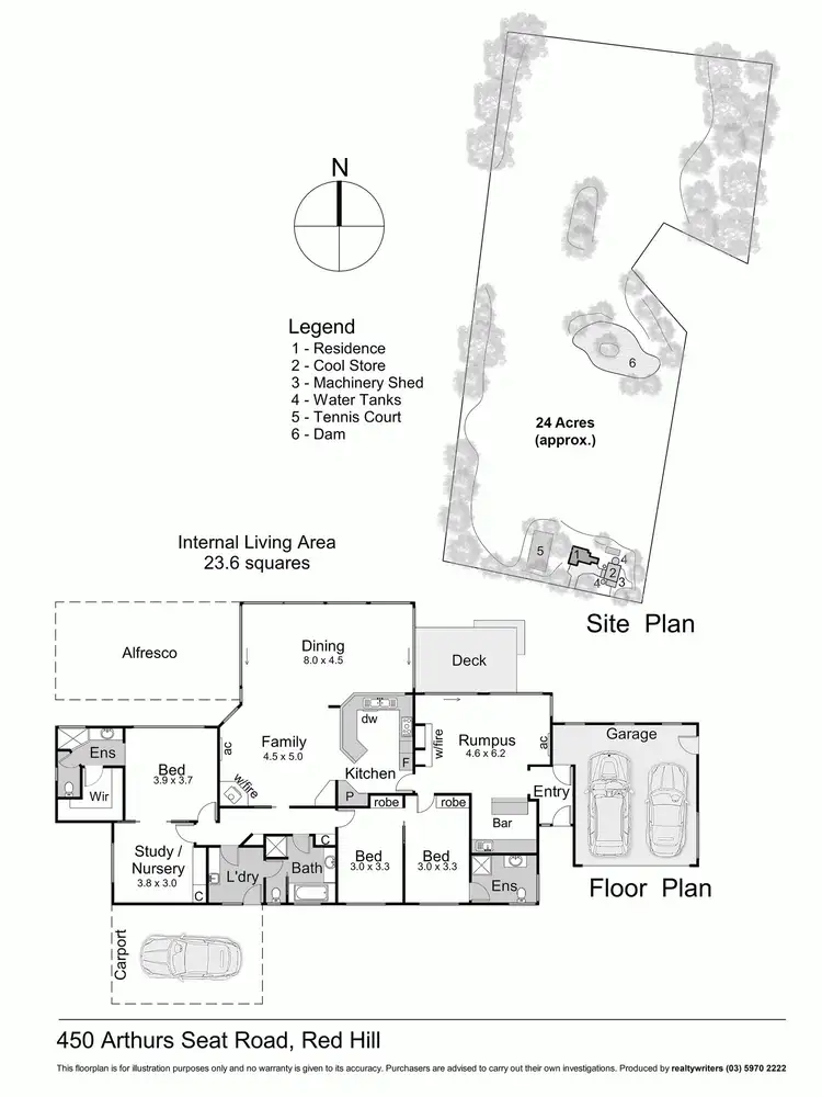 Floorplan of Homely rural property listing, 450 Arthurs Seat Road, Red Hill VIC 3937
