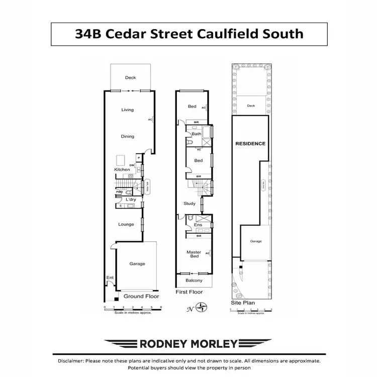 Floorplan of Homely townhouse listing, 34B Cedar Street, Caulfield South VIC 3162