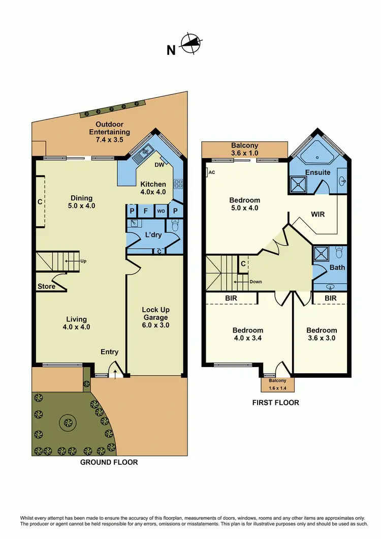 Floorplan of Homely townhouse listing, 26 Goss Terrace, Williamstown VIC 3016
