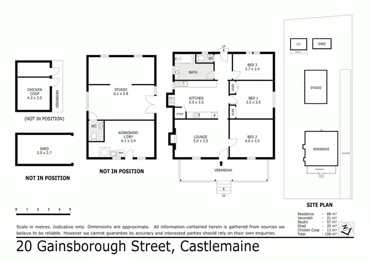 Floorplan of Homely house listing, 20 Gainsborough Street, Castlemaine VIC 3450