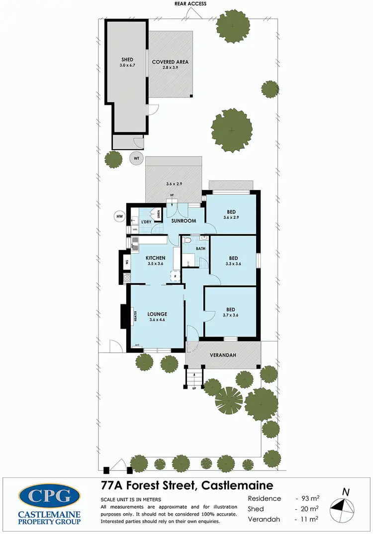 Floorplan of Homely house listing, 77A Forest Street, Castlemaine VIC 3450
