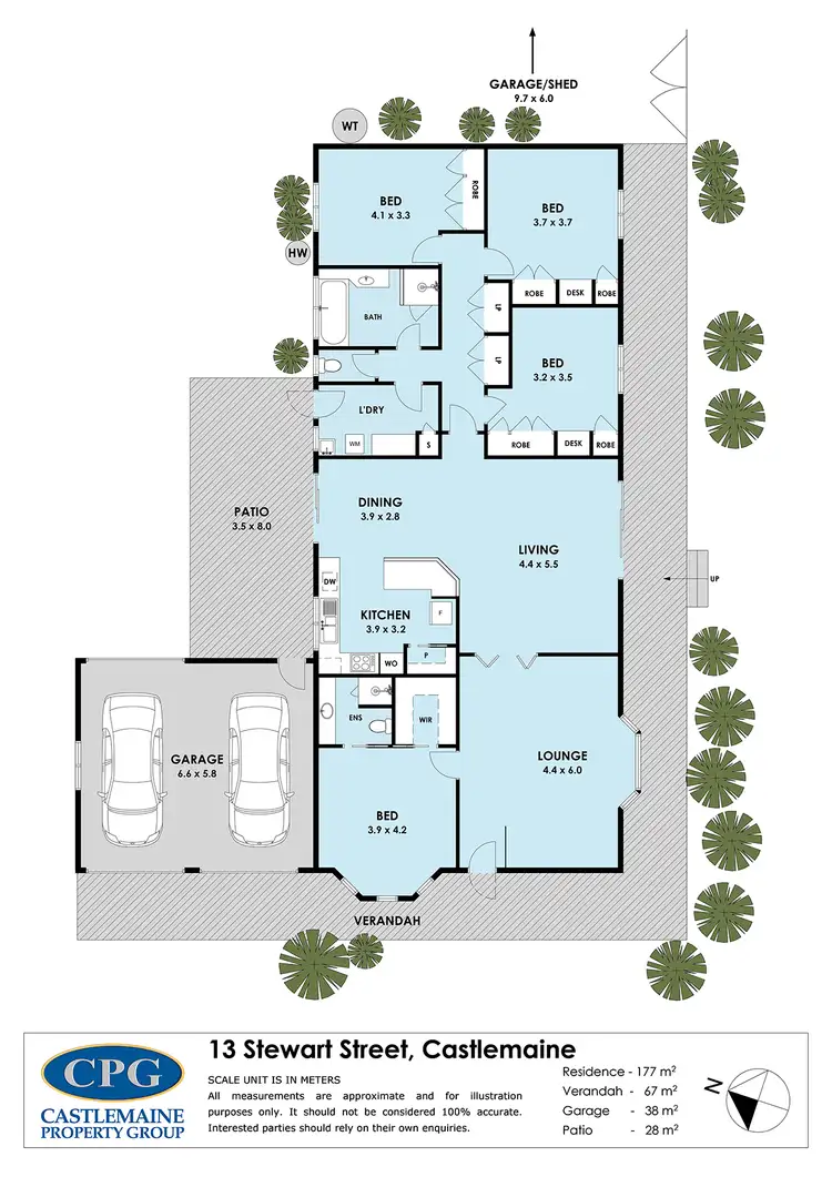 Floorplan of Homely house listing, 13 Stewart Street, Castlemaine VIC 3450